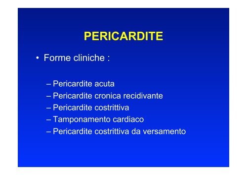 Lezione Miocardite e malattia del pericardio - Cuorediverona.it