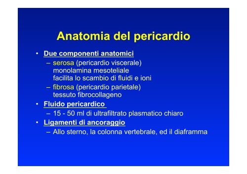 Lezione Miocardite e malattia del pericardio - Cuorediverona.it