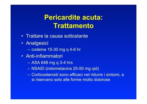 Lezione Miocardite e malattia del pericardio - Cuorediverona.it