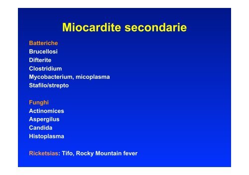 Lezione Miocardite e malattia del pericardio - Cuorediverona.it