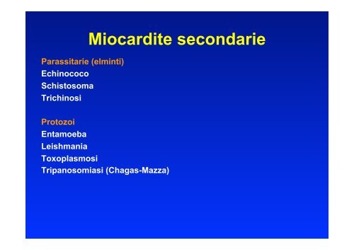 Lezione Miocardite e malattia del pericardio - Cuorediverona.it