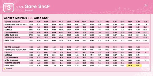 Horaires Ligne 3 - Thau Agglo