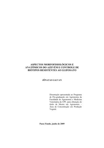 Aspectos morfofisiológicos e anatômicos do azevém e controle de ...