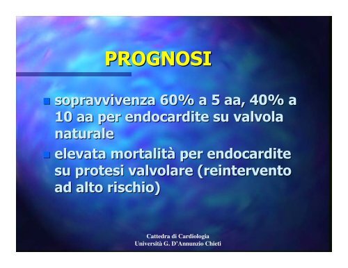 PERICARDITI ed ENDOCARDITI - Università Gabriele d'Annunzio