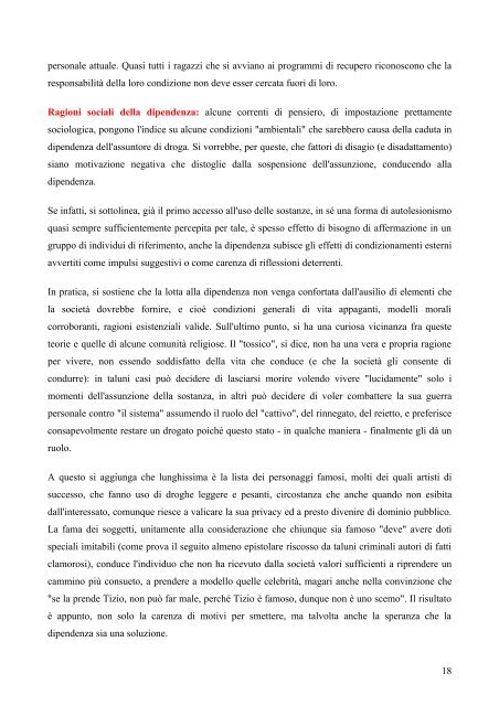 DIPENDENZE PATOLOGICHE - Corso di Laurea in Infermieristica ...