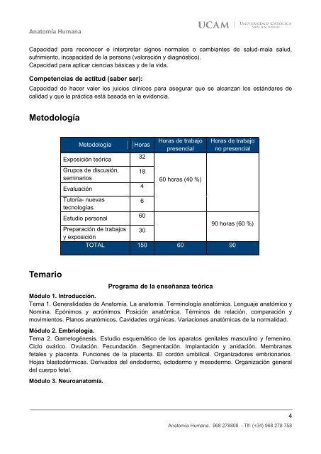 Anatomía Humana - Universidad Católica San Antonio de Murcia