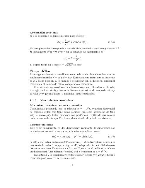 Notas de F´ısica General Cursos propedeúticos INAOE