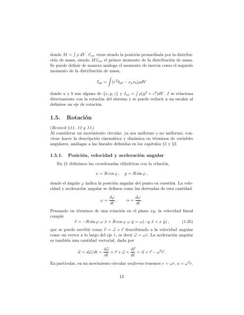 Notas de F´ısica General Cursos propedeúticos INAOE