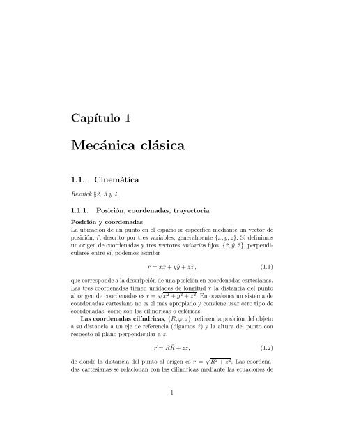 Notas de F´ısica General Cursos propedeúticos INAOE