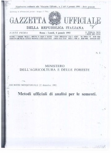 Decreto del Ministero dell'Agricoltura e delle Foreste 22 ... - Ense