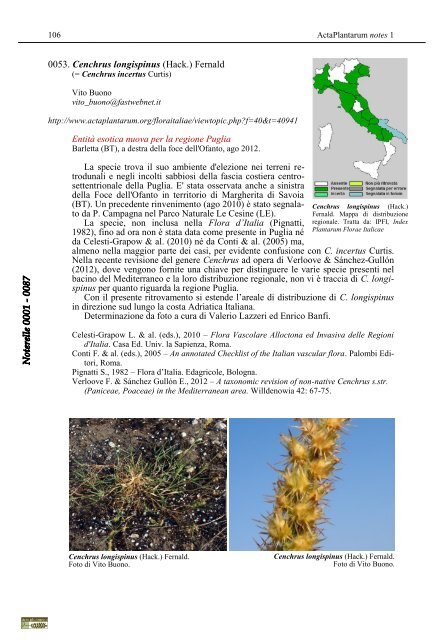 Acta Plantarum Notes 1