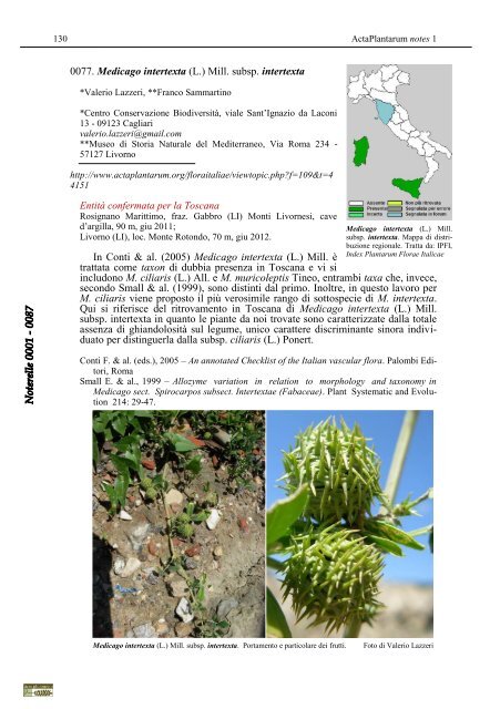 Acta Plantarum Notes 1