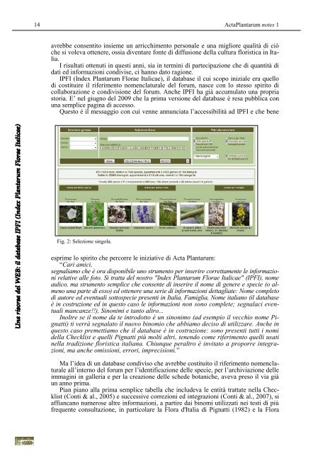 Acta Plantarum Notes 1