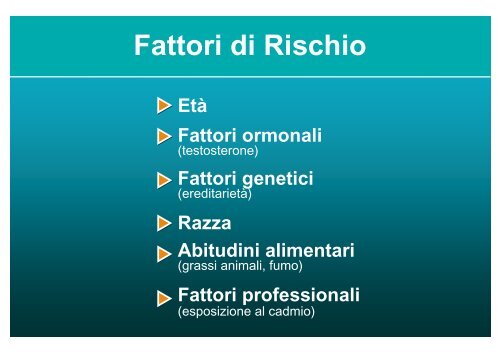 carcinoma prostatico - Ordine dei Farmacisti della Provincia di Siena