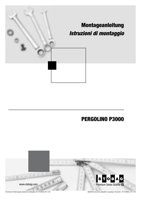 PERGOLINO P3000 Montageanleitung Istruzioni ... - Sonnen-koenig.at