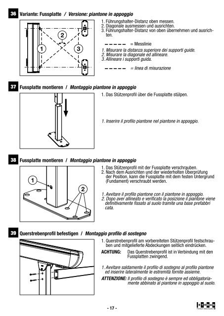 PERGOLINO P3000 Montageanleitung Istruzioni ... - Sonnen-koenig.at