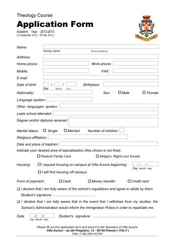 Application Form