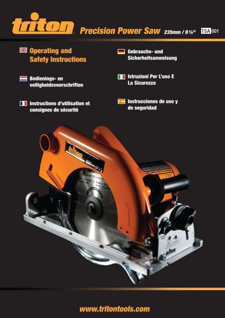 Manual de instrucciones - Triton Tools