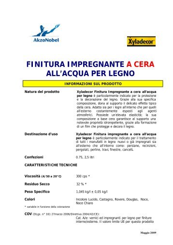 Scarica le schede tecniche e di sicurezza - Tecnovernici vendita ...