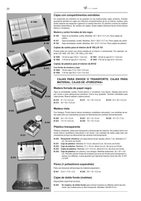 Material entomológico Catálogo 2012 - 2014 - Entomopraxis