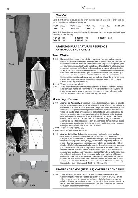 Material entomológico Catálogo 2012 - 2014 - Entomopraxis