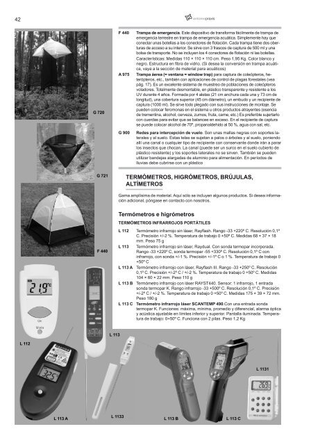 Material entomológico Catálogo 2012 - 2014 - Entomopraxis