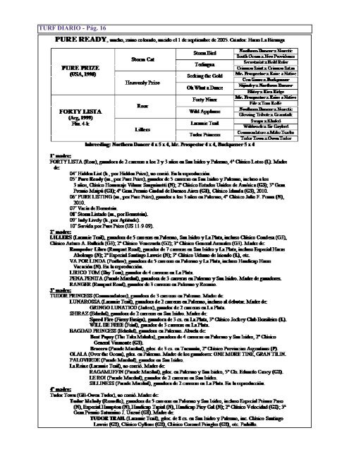 HARAS EL PARAISO - Turf Diario