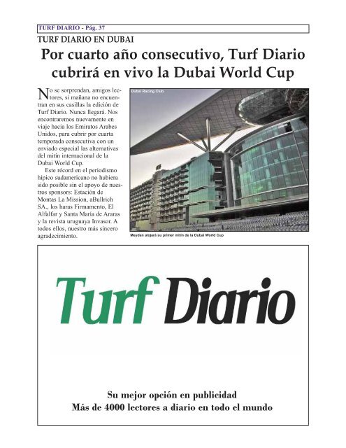 HARAS EL PARAISO - Turf Diario