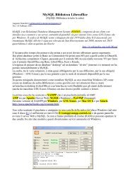 MySQL Biblioteca Libreoffice - Comune di Campagnano di Roma