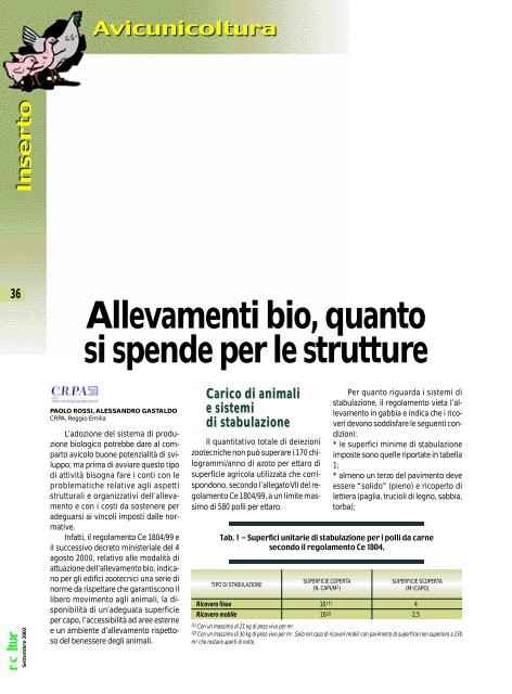 Allevamenti bio, quanto si spende per le strutture - Ermes Agricoltura