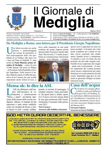 n. 1 del marzo 2013 - Comune di Mediglia