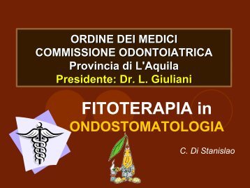 Fitoterapia in Odontostomatologia - Agopuntura.org