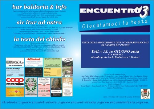 CASSINA DE PECCHI (MI) - "Encuentro 3 ... - INCLUDENDO