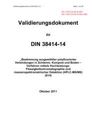 Validierungsdokument DIN 38414-14 - Wasserchemische Gesellschaft