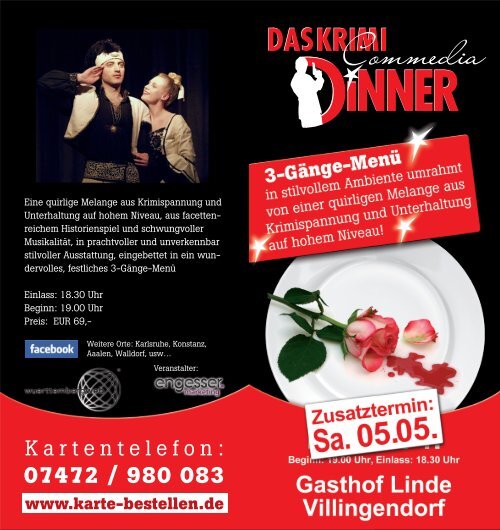 Flyer Krimidinner - Linde-Villingendorf