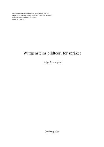 Wittgensteins bildteori för språket
