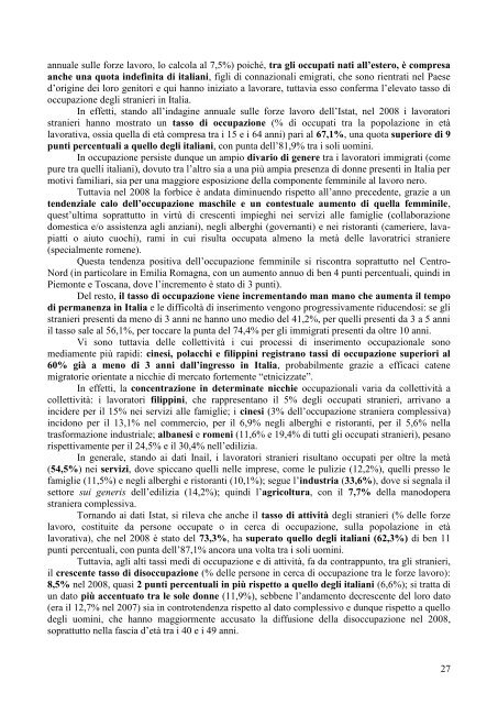 CNEL - Rapporto Integrazione Immigrati in Italia