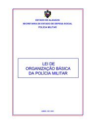 lei de organização básica da polícia militar - Polícia Militar de Alagoas