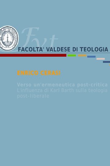 FACOLTA' VALDESE DI TEOLOGIA ENRICO CERASI - Facoltà ...