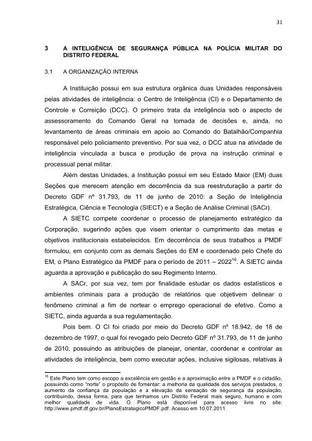 a atividade de inteligência na polícia militar do distrito federal como ...