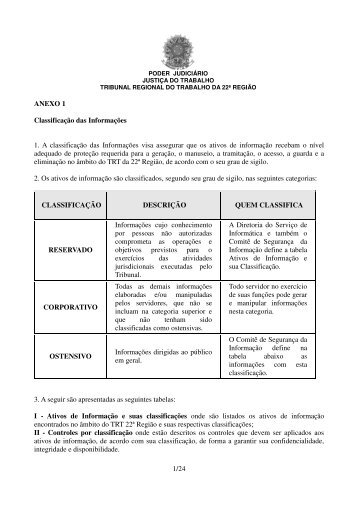 anexos ato gp nº 25/2011 - Tribunal Regional do Trabalho da 22ª ...