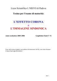 L'EFFETTO CORONA e L'IMMAGINE SINDONICA