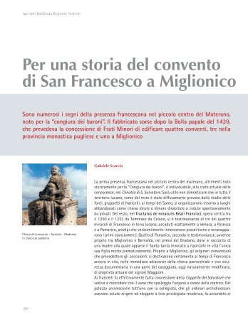 Per una storia del convento di San Francesco a Miglionico