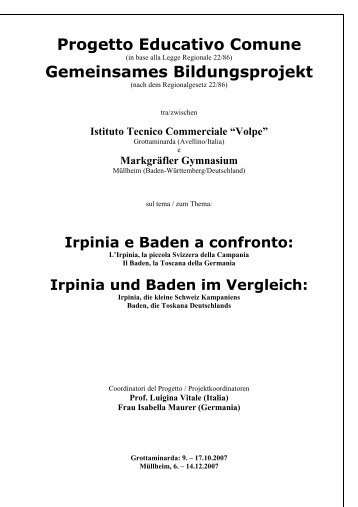 L'Irpinia, la piccola Svizzera della Campania e Il Baden, la