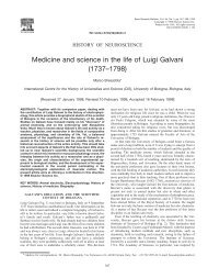 Medicine and science in the life of Luigi Galvani (1737–1798) - utenti