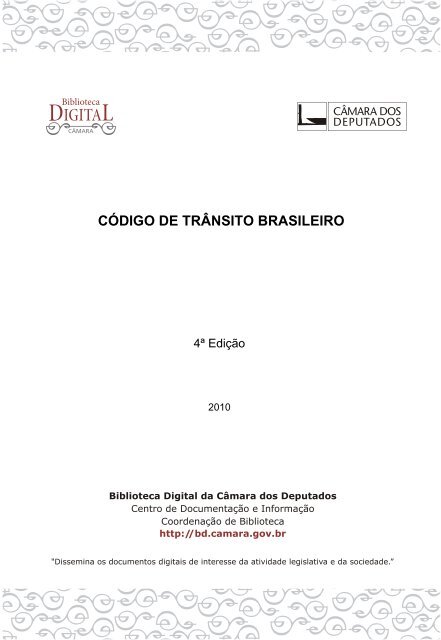 código de trânsito brasileiro - Biblioteca Digital da Câmara dos ...