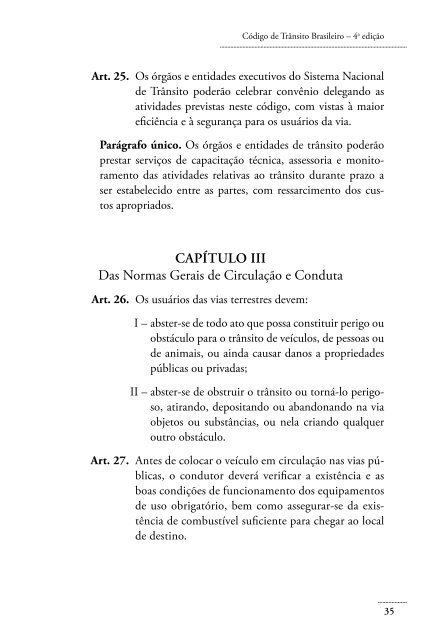 código de trânsito brasileiro - Biblioteca Digital da Câmara dos ...