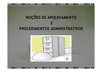 Noções de Arquivamento e Procedimentos Adiministrativos - ALUB