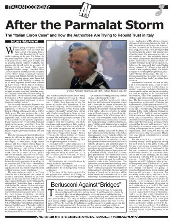 After the Parmalat Storm