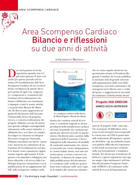 Cardiologia negli Ospedali n° 190 Novembre / Dicembre ... - Anmco